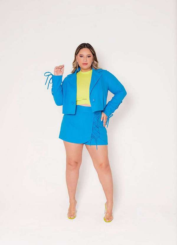 Zinzane - Macaquinho Zinzane Feminino Lurex Basque Azul