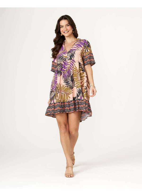 Zinzane - Vestido Zinzane Agnela Marias Manga Bege