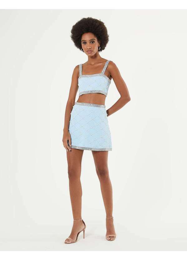 Zinzane - Saia Aplicacoes Pedras - Azul Claro Azul 1