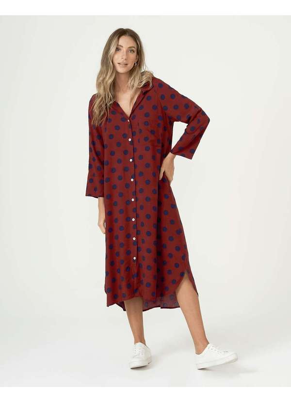 Zinzane - Chemise Poa Amplo Vermelho