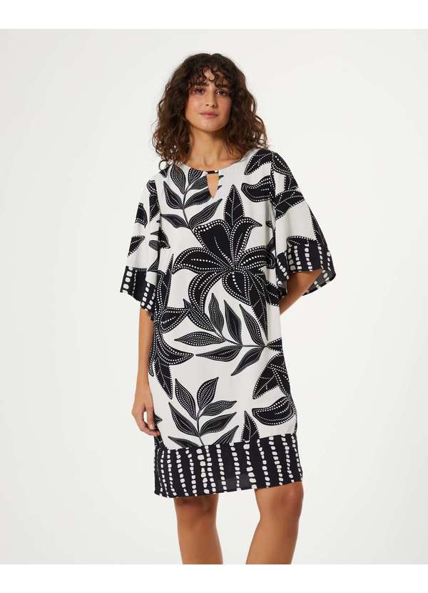 Zinzane Vestido Curto Estampado Eva Dots Preto Preto