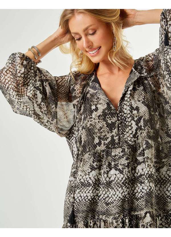 Zinzane - Vestido Veronica Amplo Cinza 2