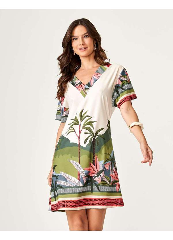 Zinzane - Vestido Zinzane Feminino Marau Curto Bege 1