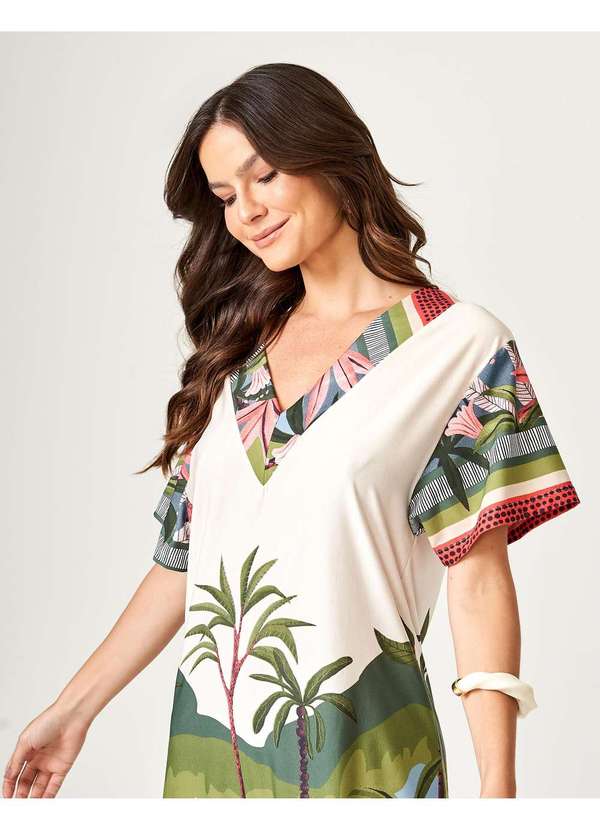 Zinzane - Vestido Zinzane Feminino Marau Curto Bege 2