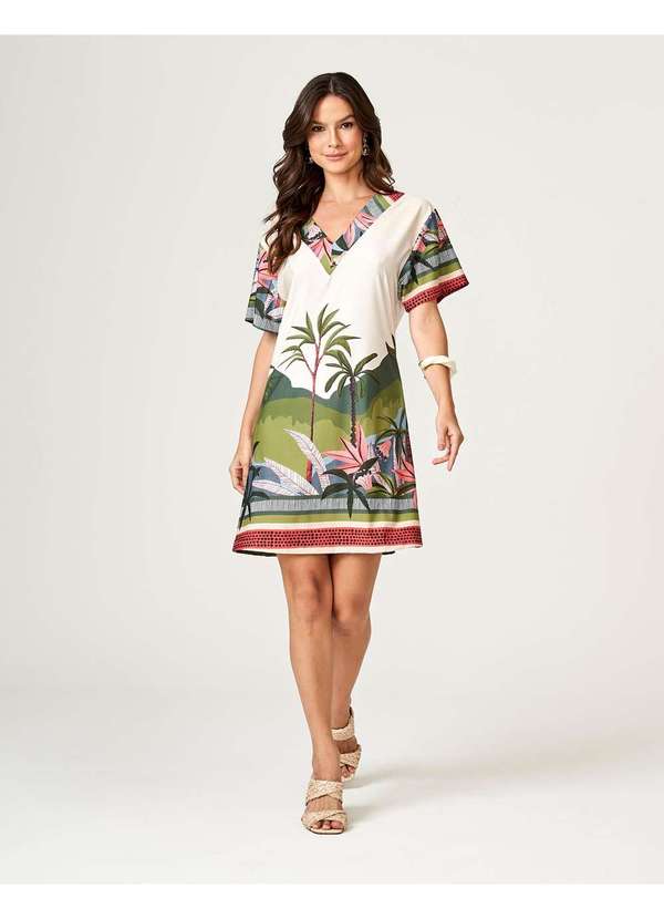 Zinzane - Vestido Zinzane Feminino Marau Curto Bege 4