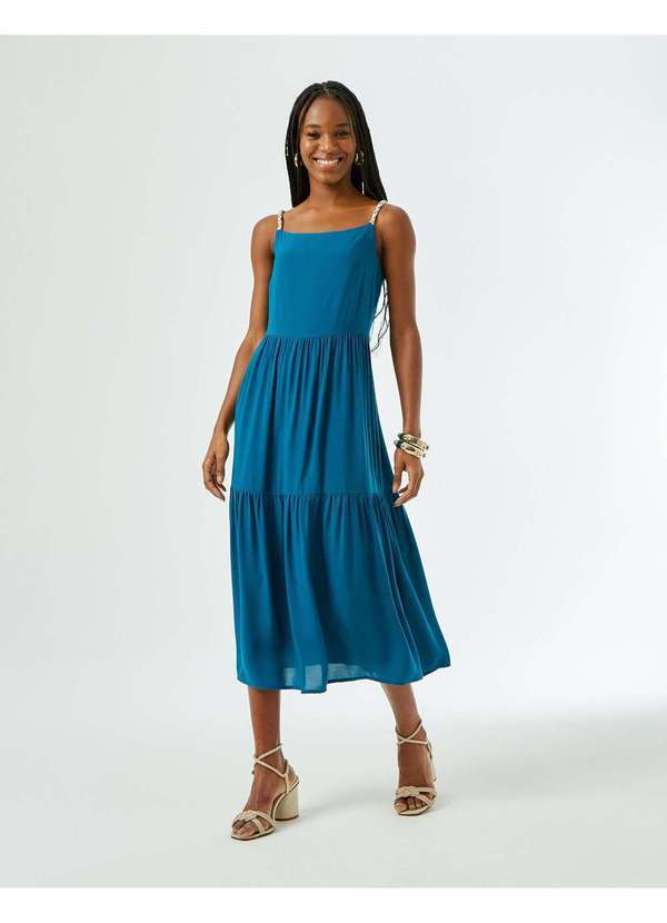 Zinzane - Vestido Zinzane Feminino Marias Alca Cordas - Azul Azul