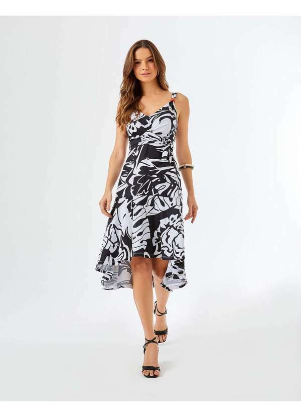 Zinzane - Vestido Zinzane Feminino Maxi Safira Midi - Preto Preto