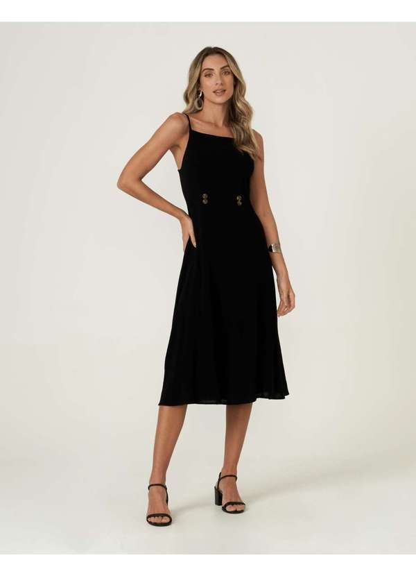 Vestido Preto Zinzane Vestido Midi Vestido Preto Zinzane Vestido