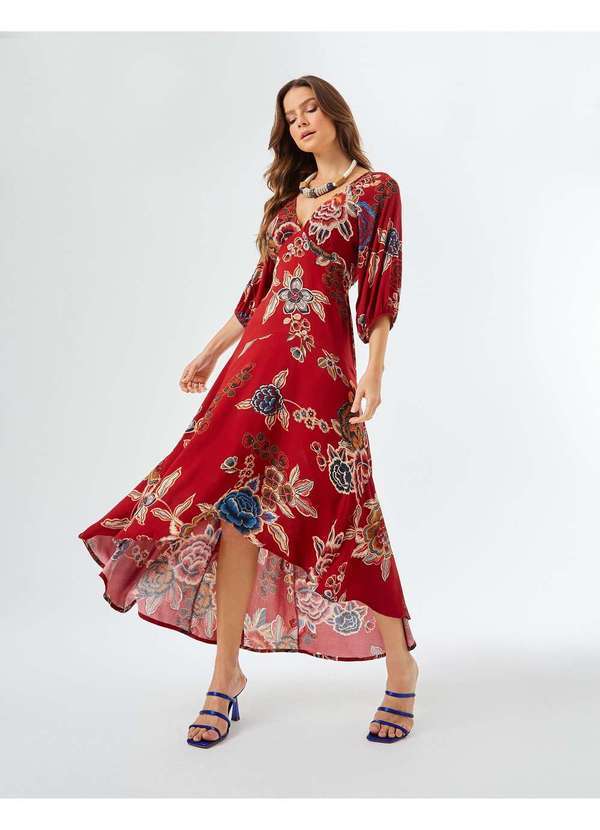 Zinzane - Vestido Zinzane Feminino Rubia Longo - Vermelho Vermelho