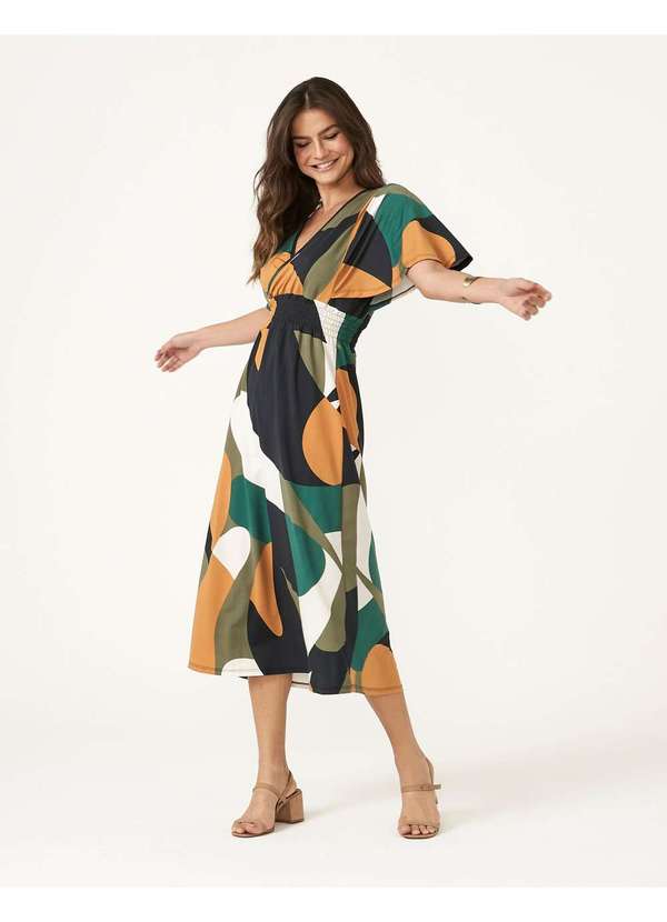 Zinzane - Vestido Zinzane Nara Midi Preto