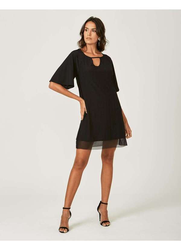 Vestido Curto Zinzane Roupas De Festa Vestido Preto Plissado Curto