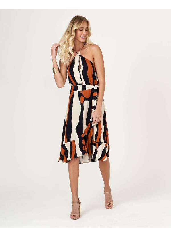 Zinzane - Vestido Zinzane Transpasse Babado Eliza Laranja 4