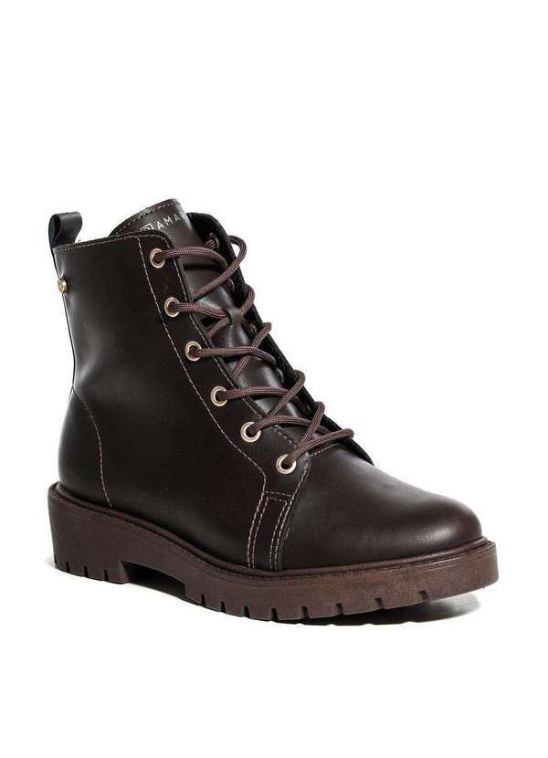 Ramarim - Bota Coturno Feminina Casual Ramarim Marrom Marrom
