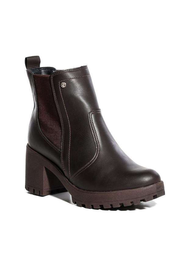 Ramarim - Bota Coturno Feminino Chelsea Ramarim Marrom Marrom