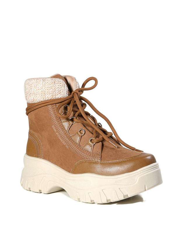 Ramarim - Tênis Hiking Boot Feminino Ramarim Flatform Camel Nude Marrom