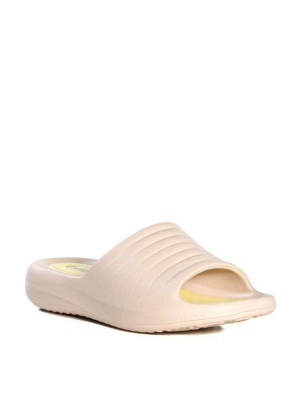 Comfortflex - Chinelo Slide Feminino Comfortflow By Comfortflex Flatform Bege