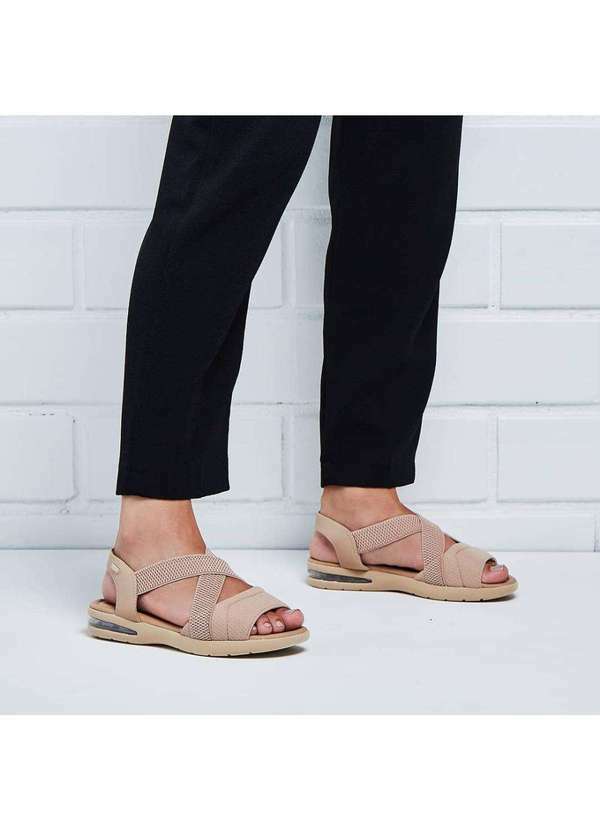 Comfortflex - Sandália Papete Feminina Comfortflex Casual Nude Nude