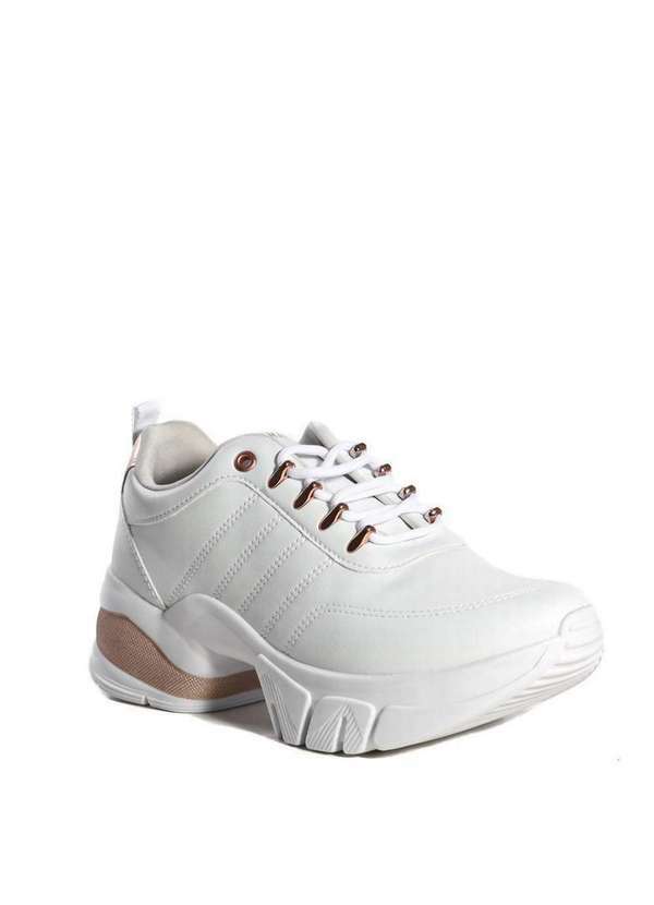 Ramarim - Tênis Feminino com Metalizado Ramarim Split Sole Branco Branco