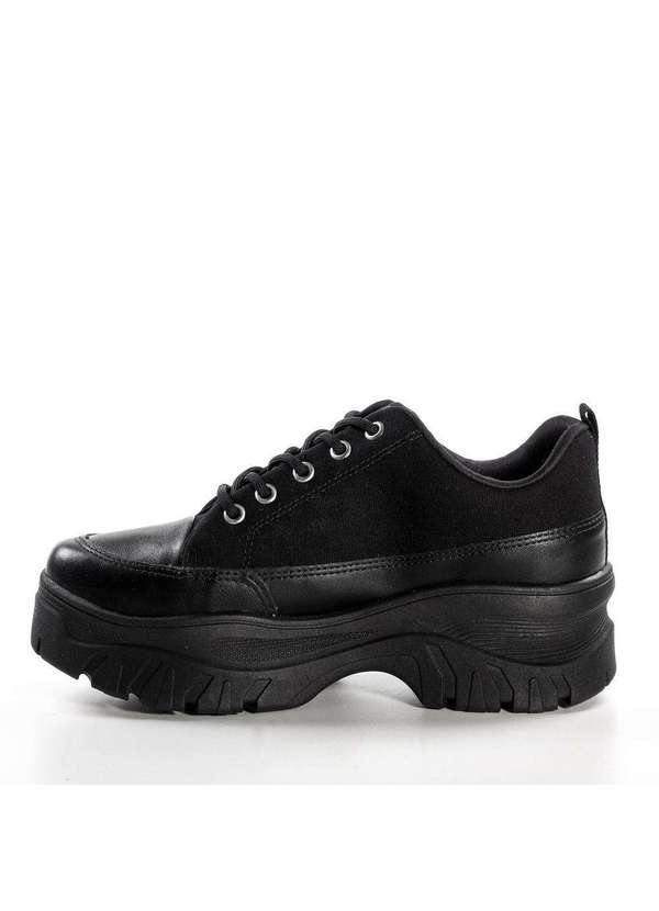 Ramarim - Tênis Platform Ramarim Solado Grosso Casual Preto Preto 2