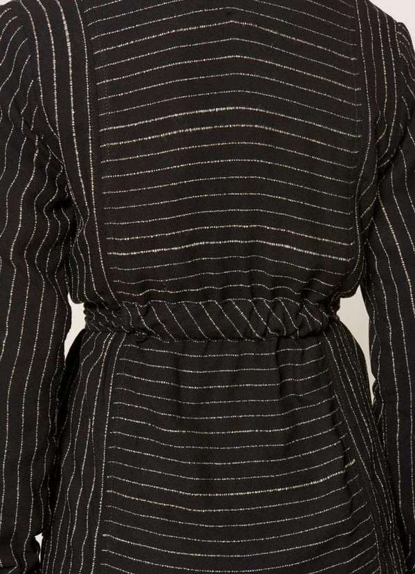 Mob - Casaco Crepe com Faixa Preto 5