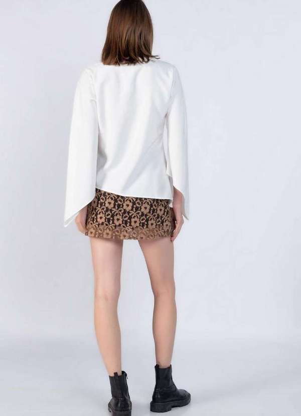 Lamis - Blusa Assimetrica Gola Drapeada Branco 4