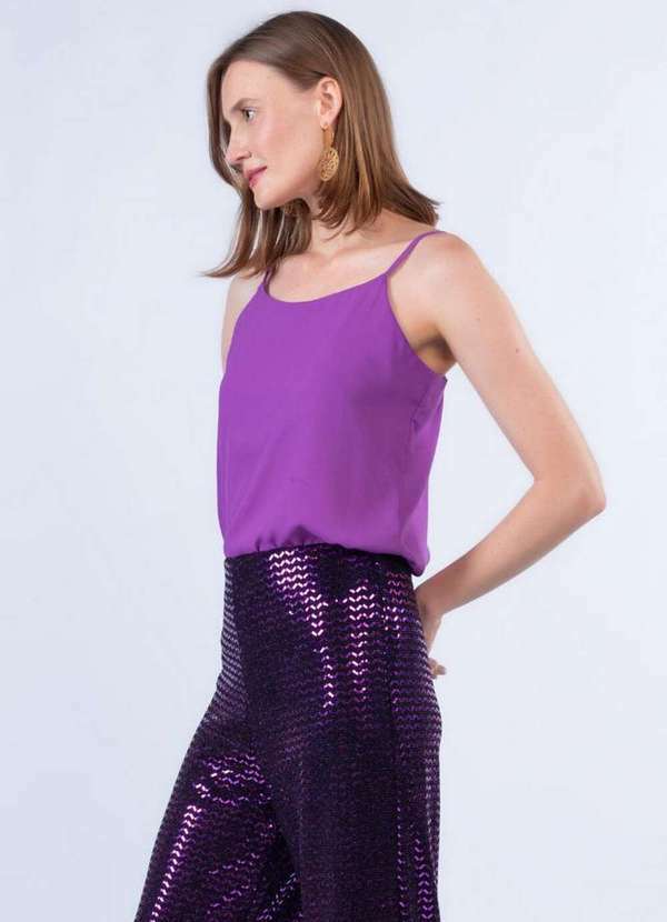 Lamis - Blusa Basica Alca Fina Roxo