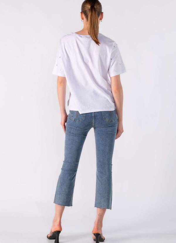 Lamis - Blusa Basica com Apliques Branco 4