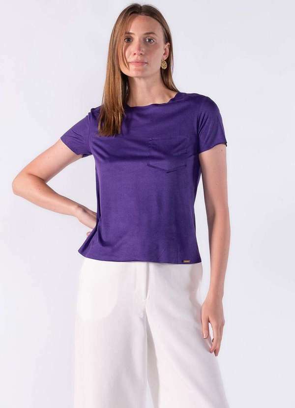 Lamis - Blusa Basica em Suede Roxo 2
