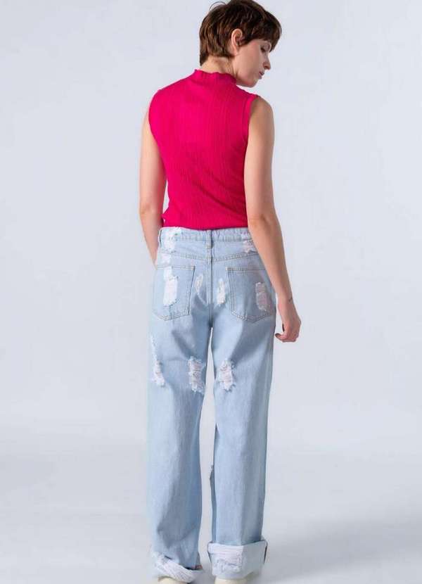 Lamis - Blusa Basica em Viscose Pink 4