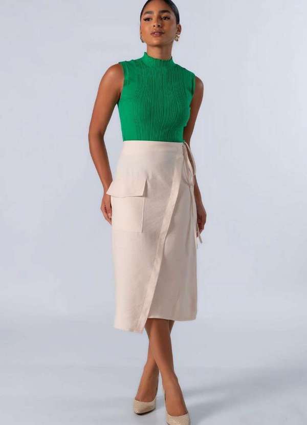 Lamis - Blusa Basica em Viscose Verde