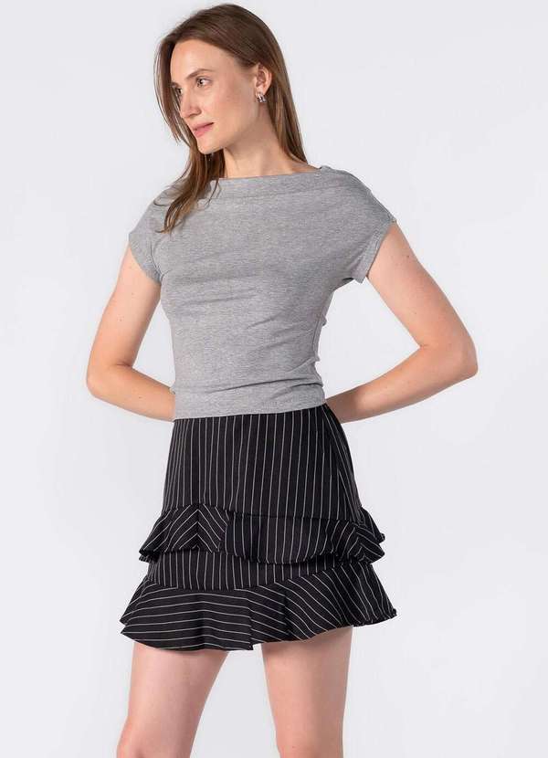 Lamis - Blusa Basica Manga Morcego Cinza 2