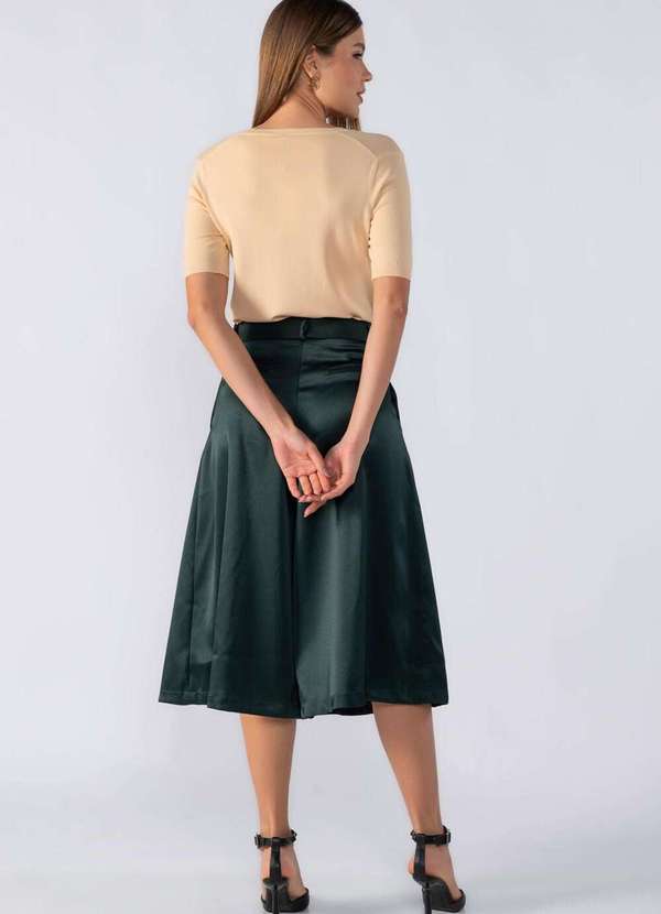 Lamis - Blusa Basica Tricot Manga Curta Bege 4