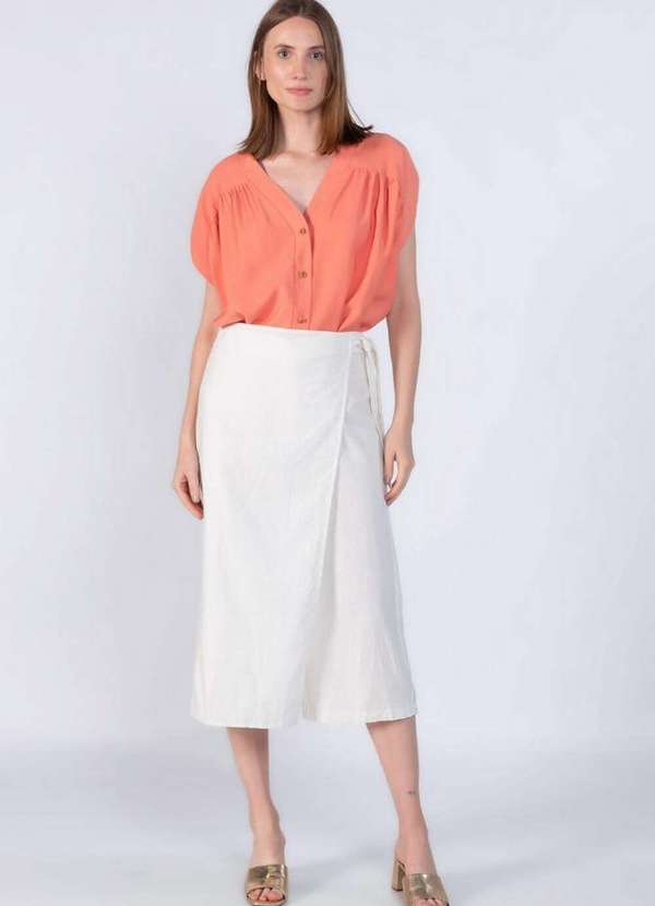 Lamis - Blusa Bata em Viscose Salmao