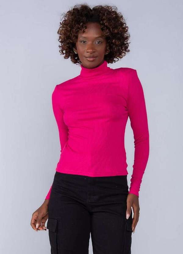 Lamis - Blusa Cacharrel em Viscose com Ombreiras Pink 3