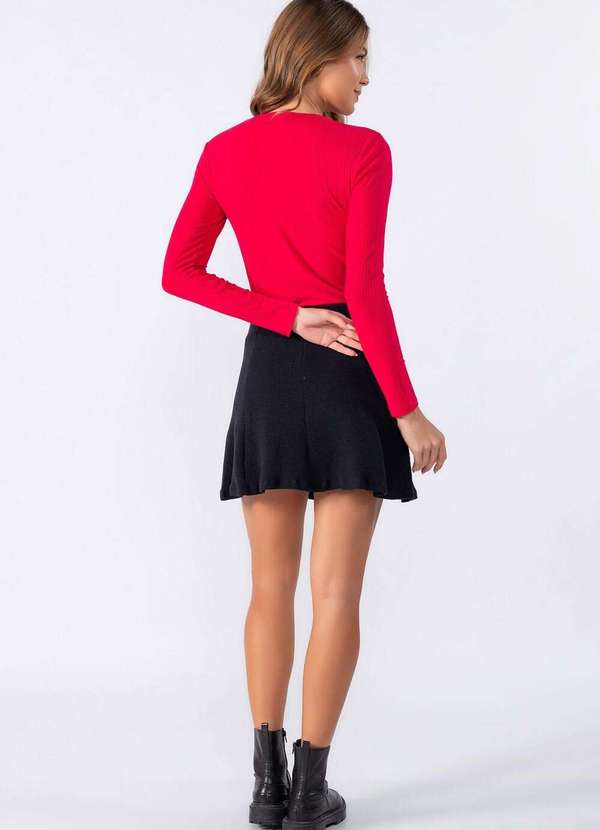 Lamis - Blusa Canelada Recorte Frontal Pink 4