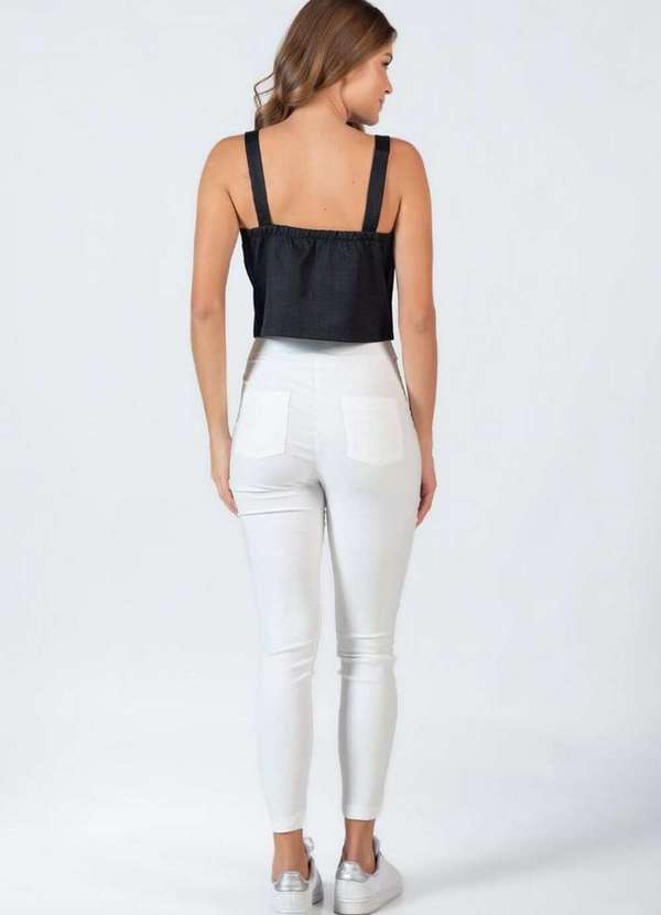 Lamis - Blusa Cropped Amplo Basico Preto 4