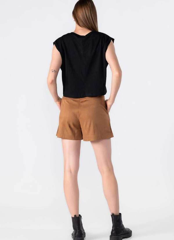 Lamis - Blusa Cropped Muscle Tee Preto 4