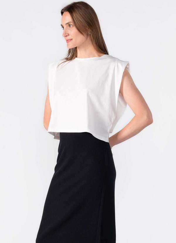 Lamis - Blusa Cropped Muscle Tee Branco 3