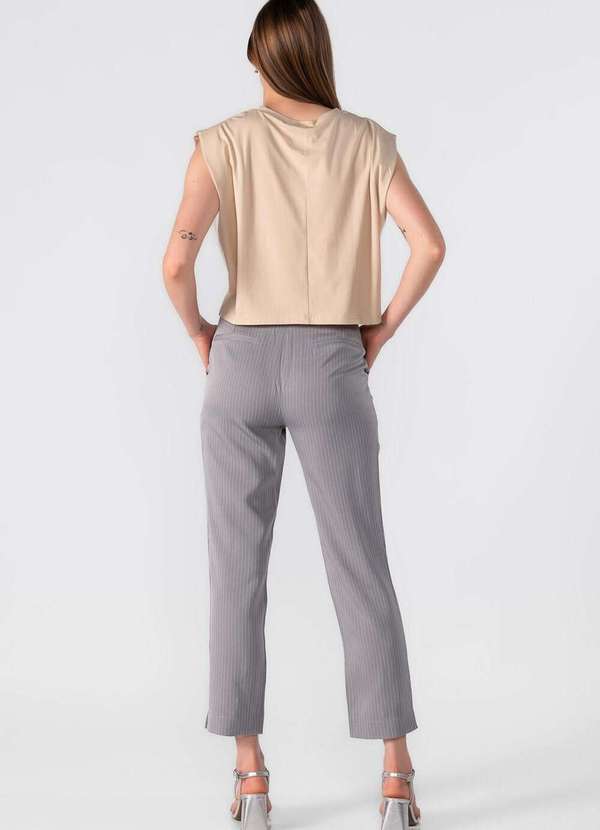 Lamis - Blusa Cropped Muscle Tee Caqui 4