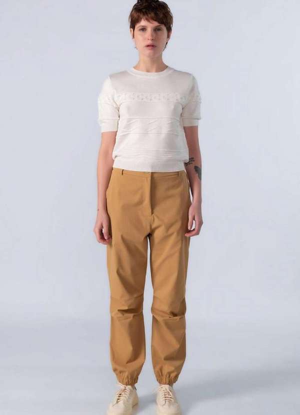 Lamis - Blusa Curta em Viscose com Texturas Off White 2