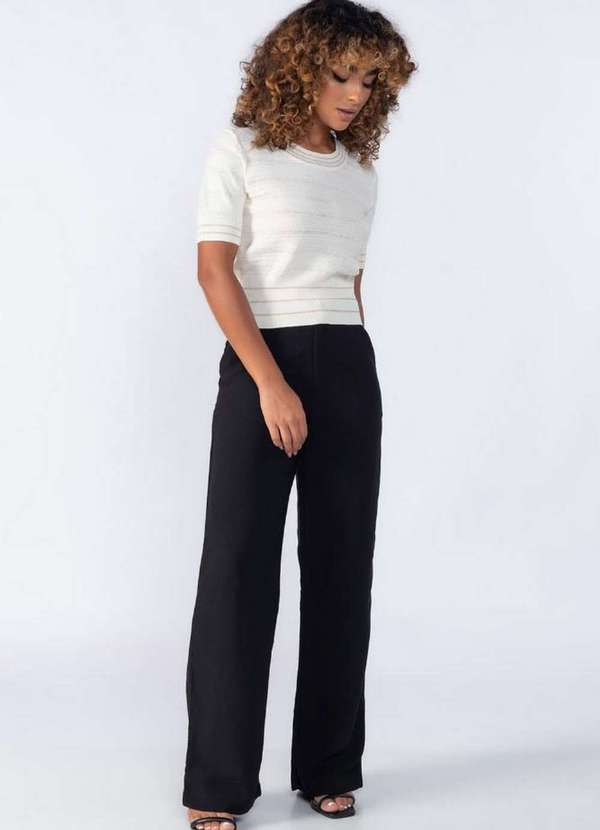 Lamis - Blusa de Manga Fios de Lurex Creme 2