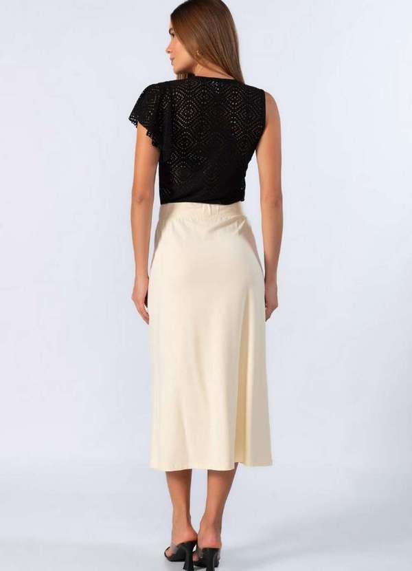 Lamis - Blusa Detalhe Laise com Babado na Manga Preto 4