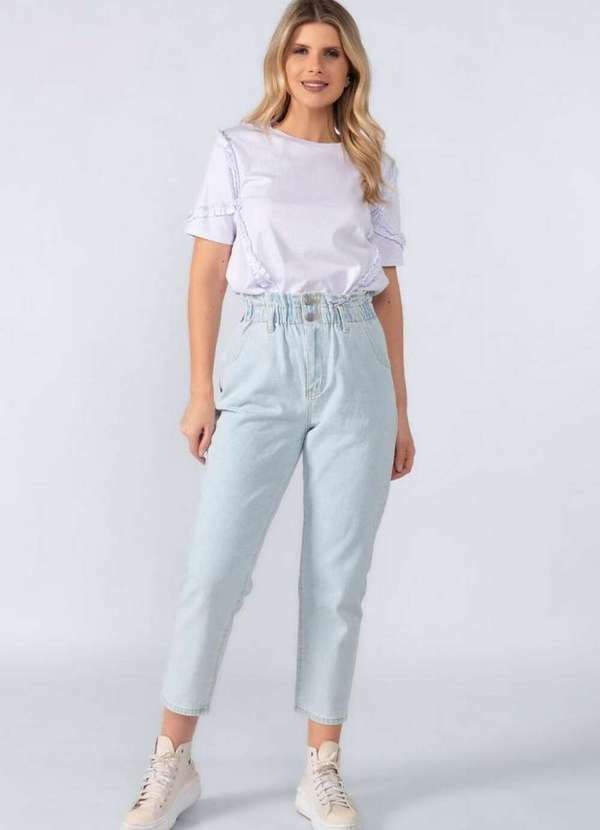 Lamis - Blusa em Algodao com Babados Branco