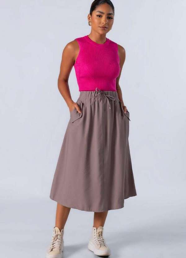 Lamis - Blusa em Viscose Canelada Regata Pink