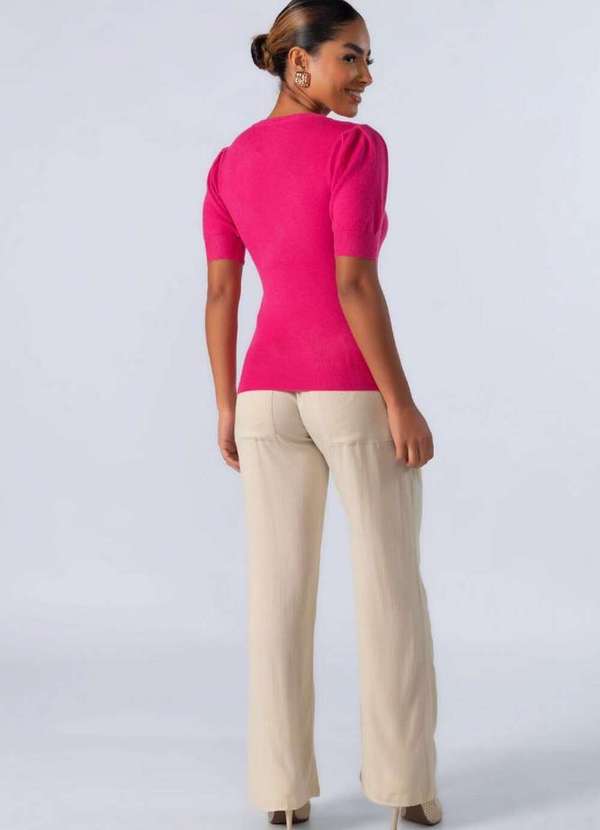 Lamis - Blusa em Viscose Manga Princesa Pink 2