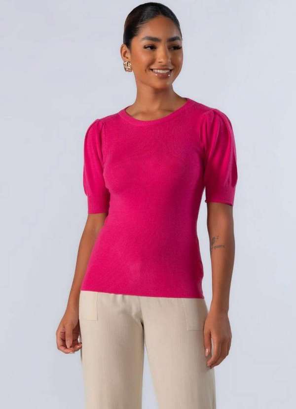 Lamis - Blusa em Viscose Manga Princesa Pink 4