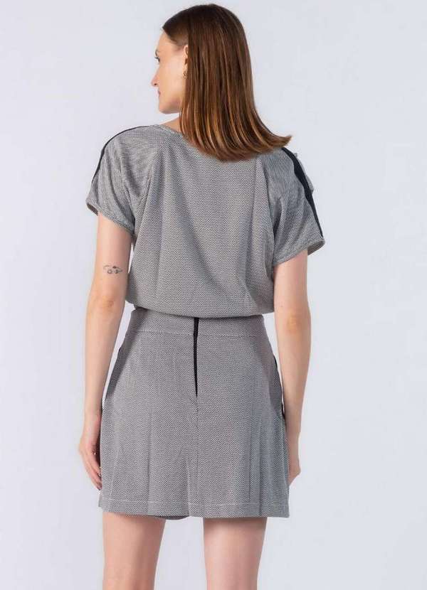 Lamis - Blusa Estampada com Elastico na Barra Preto 4