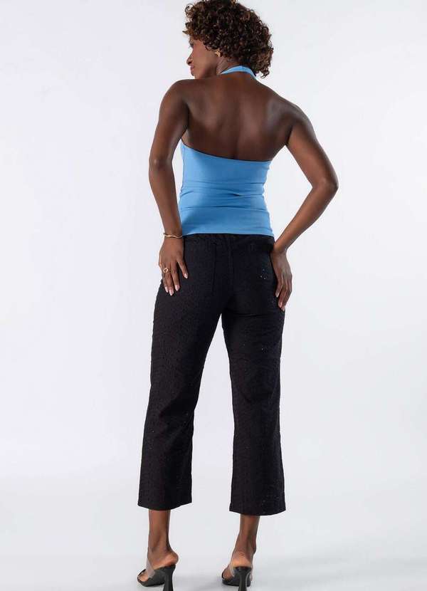 Lamis - Blusa Frente Unica Canelada Azul 4