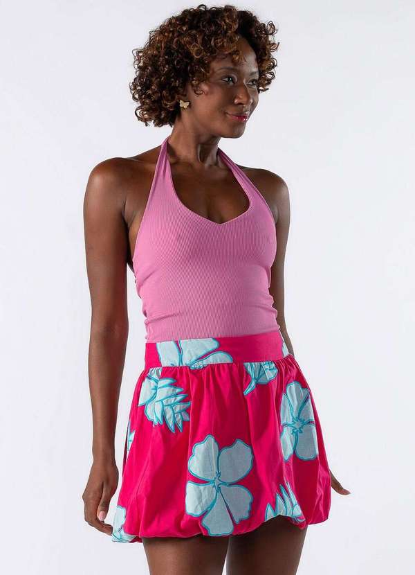 Lamis - Blusa Frente Unica Canelada Lilas