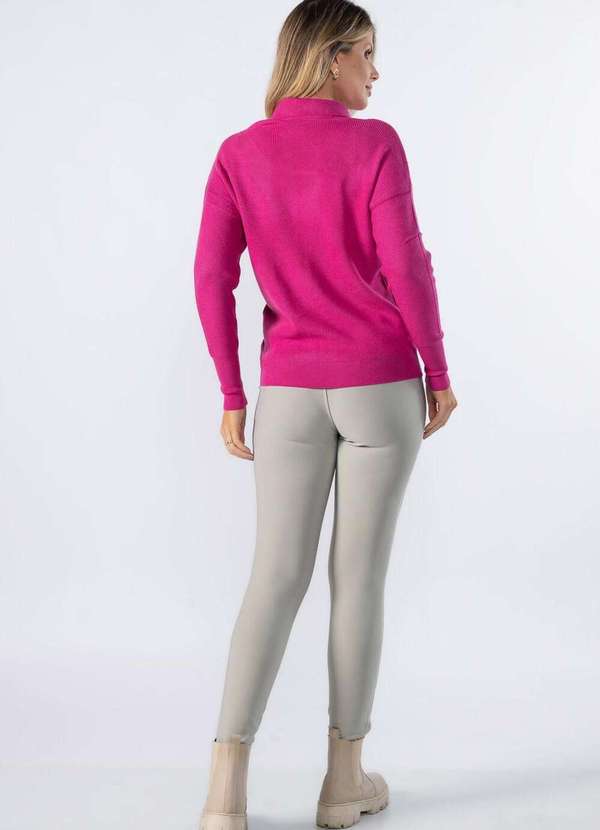 Lamis - Blusa Gola Alta Canelada Pink 4